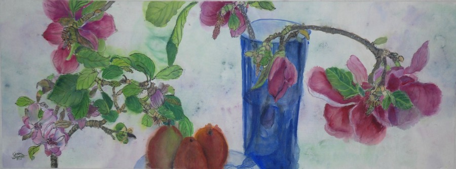 Magnolia Blue Vase Pears, Table Poem
