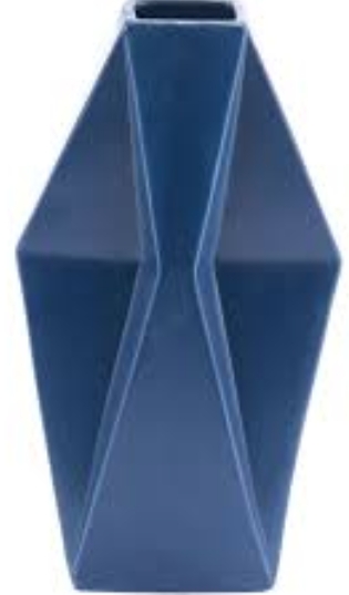 Blue Ceramic Geo Vase picture