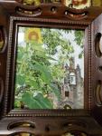Gel Medium Transfer Frame Piece - "San Antonio Sunflower"