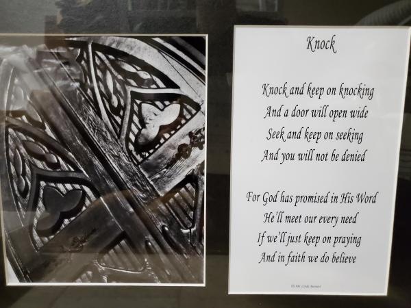 Framed Print/Poem - "Knock" picture