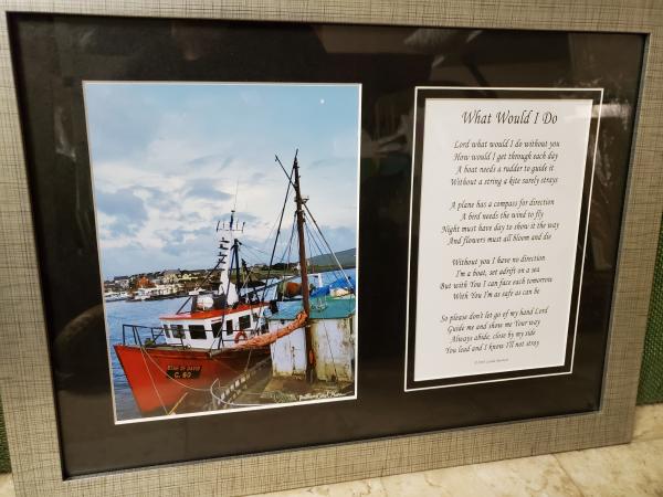 Framed Print/Poem - "What Would I Do" picture