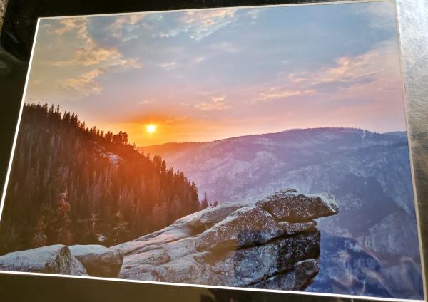 14 x 18 Matted Print - "Glacier Point Sunset" picture