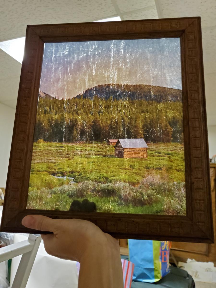 Gel Medium Transfer Frame Piece - "A Rustic Calm" picture