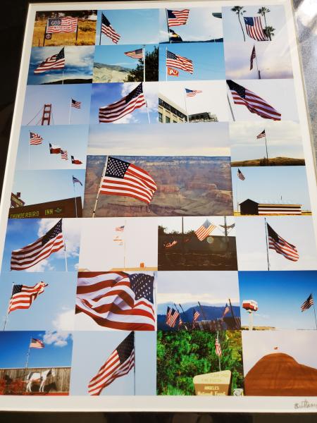 14 x 18 Matted Print - "Flags Across the West" picture