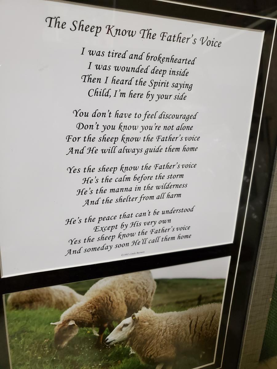 Framed Print/Poem - "The Sheep" picture