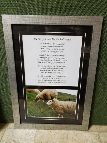 Framed Print/Poem - "The Sheep" picture