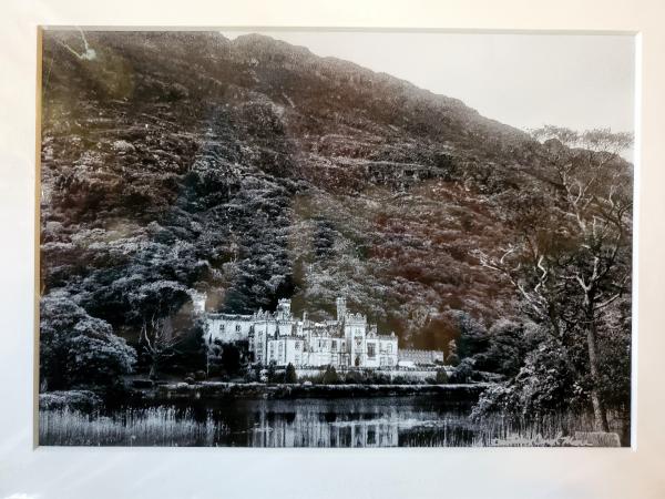 9x12 Matted Print - "Kylemore Abbey in Black & White" picture