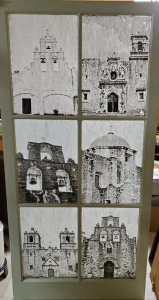 Gel Medium Transfer Window Piece - "Of Missions & Mystery" picture