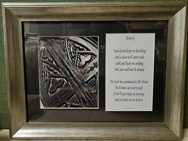 Framed Print/Poem - "Knock" picture