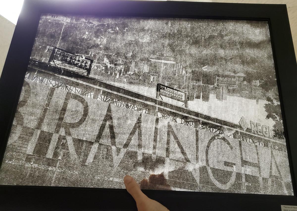 Gel Medium Transfer Frame Piece - "Sense of Place" picture