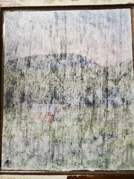 Gel Medium Transfer Frame Piece - "A Rustic Calm" picture