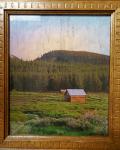 Gel Medium Transfer Frame Piece - "A Rustic Calm"