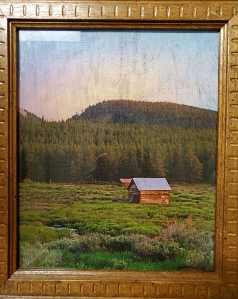 Gel Medium Transfer Frame Piece - "A Rustic Calm" picture