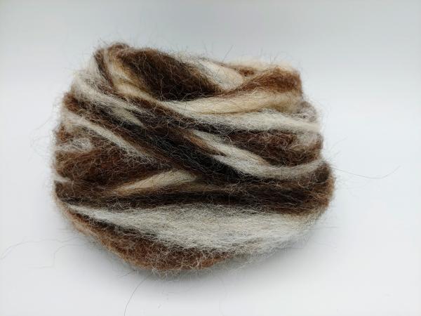 White & Dark Rose Grey Blend - Finnsheep and Alpaca - sold by the ounce