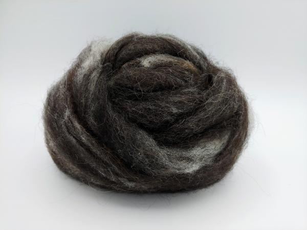 "Black Marble" Finnsheep and Alpaca Blend Roving - sold by the ounce picture