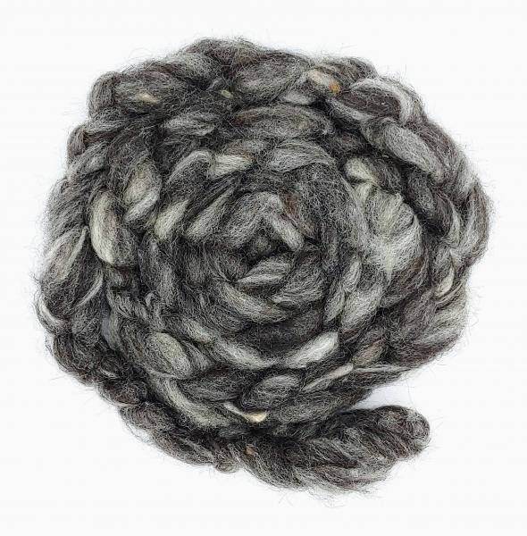 "Shades of Grey" Finnsheep/Alpaca Roving - sold by the ounce picture