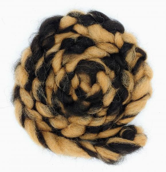 "Bengal" Finnsheep and Alpaca Swirl Roving - sold by the ounce picture