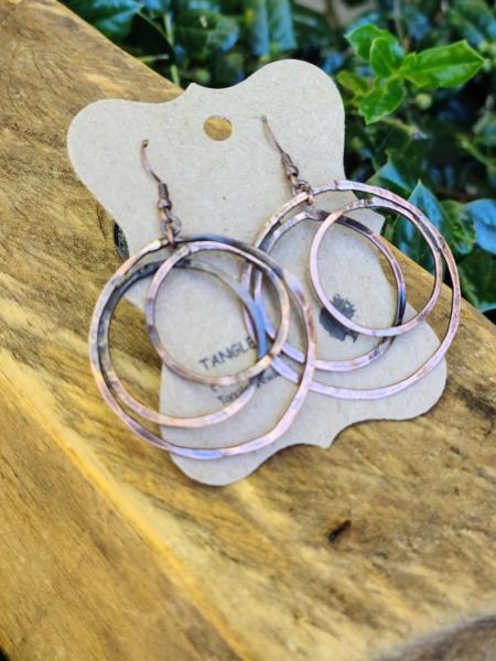 Circle within Circle Copper Earrimgs picture