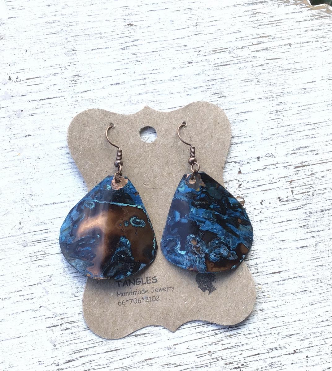 Teardrop Patina Earrings picture