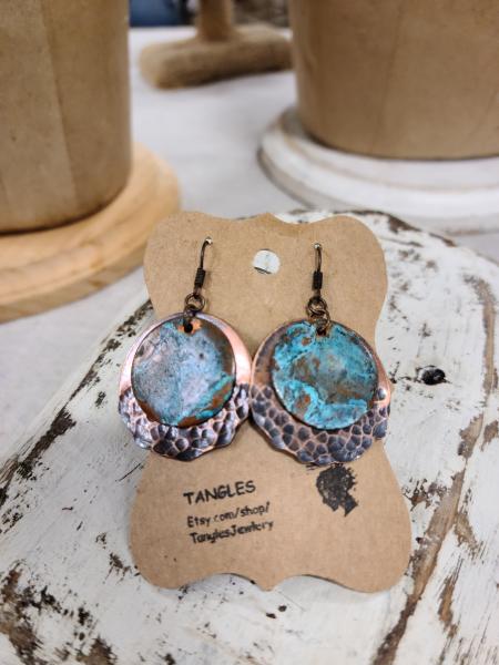 Patina Coppr Disc Earrings picture