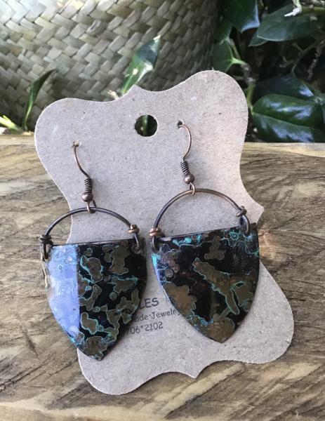 Patina Shield Earrings