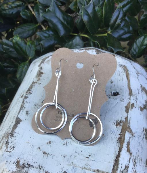 Double Hoop Sterling Silver Earrings