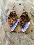 Patina Wirewrapped Leaf Earrings