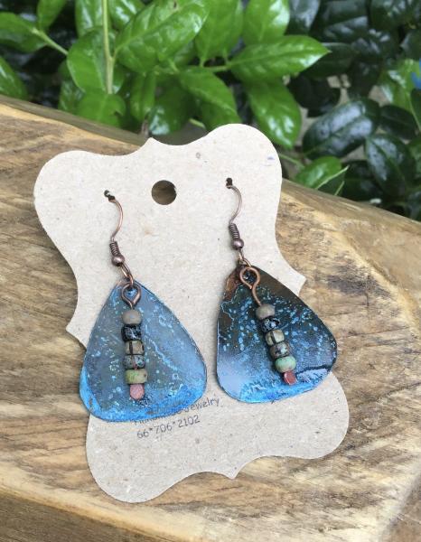 Patina Guitar Pick Earrings