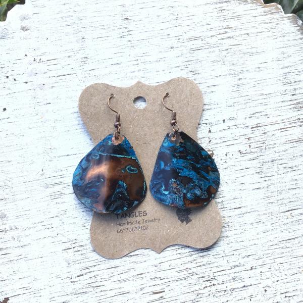 Teardrop Patina Earrings