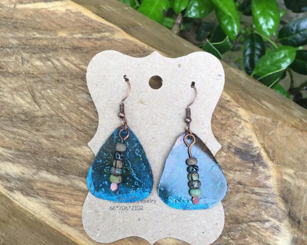 Patina Guitar Pick Earrings picture