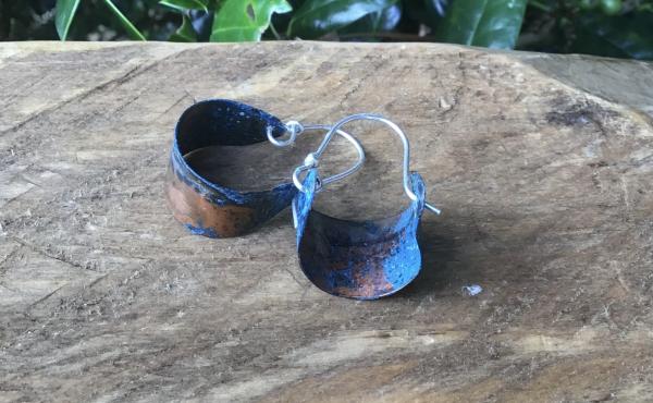 Blue Patina Basket Earrings picture