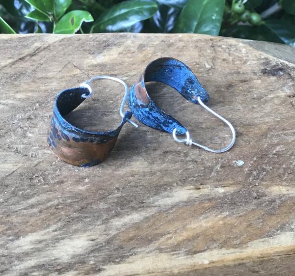 Blue Patina Basket Earrings picture