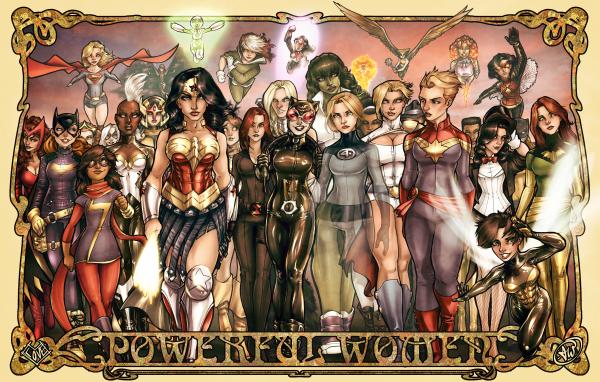 THE WOMEN OF MARVEL AND DC COMICS