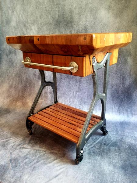 Mesquite Butcher Block Island Cart picture