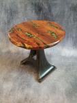 Mesquite “creamer base” side table