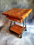 Mesquite Butcher Block Island Cart