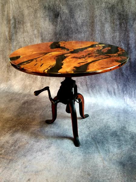 Mesquite Resin Table (Crank base) picture