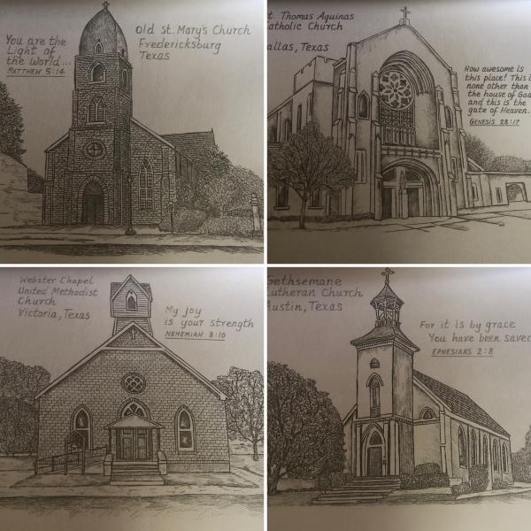 Beautiful Churches Coloring Book picture