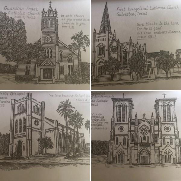 Beautiful Churches Coloring Book picture