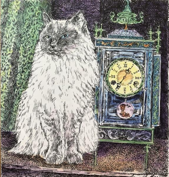 Cat and Clock picture