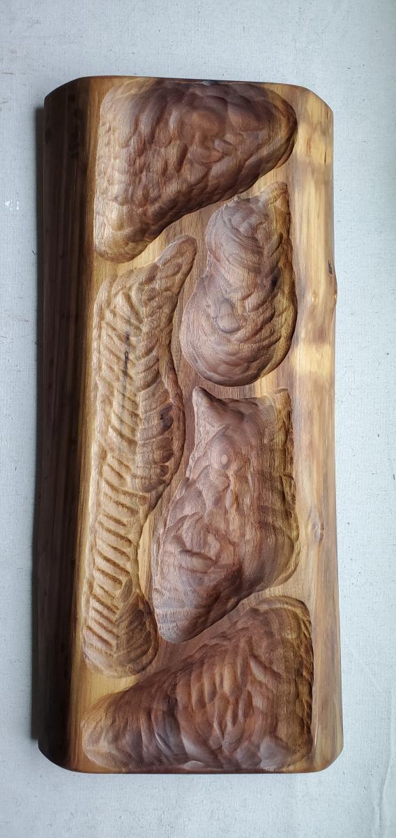 Carved Walnut Serving Slab picture