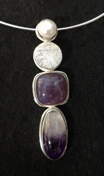 Purple Chalcedony & Amethyst Pendant