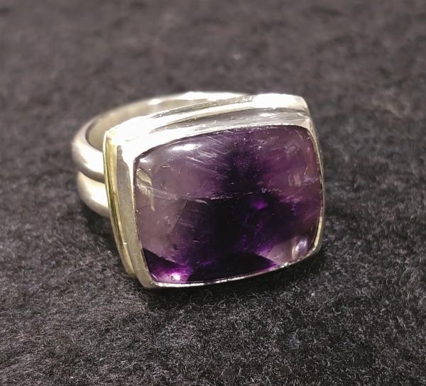 Chevron Amethyst Ring