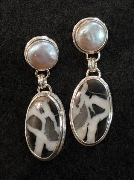 Septarian & Pearl Earrings picture