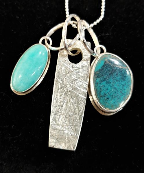 Chinese Turquoise & Amazonite Pendant Cluster picture