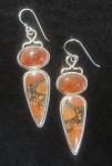 Maligano Jasper & Hessonite Garnet Dangles