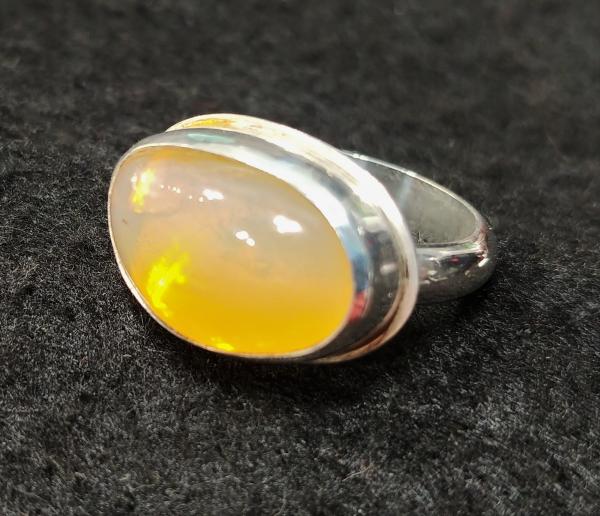 Yellow Jelly Opal Ring