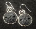 Cast Glass Sand Dollar Earrings
