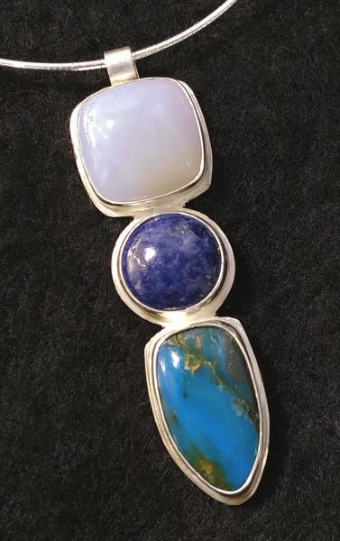 Chalcedony & Peruvian Opal Pendant
