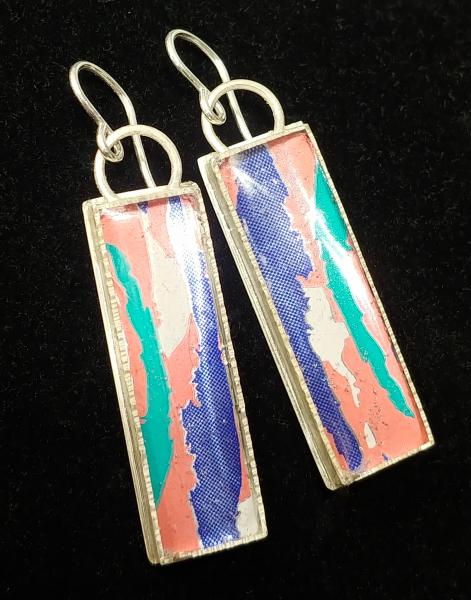 Upcycled Aluminum Can & Resin Earrings picture